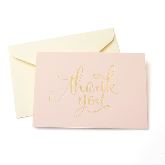 Find The Blush Gold Thank You Cards Envelopes By Celebrate It At Michaels Find The Blush Gold Thank You Cards Envelopes By Celebrate It At Michaels
